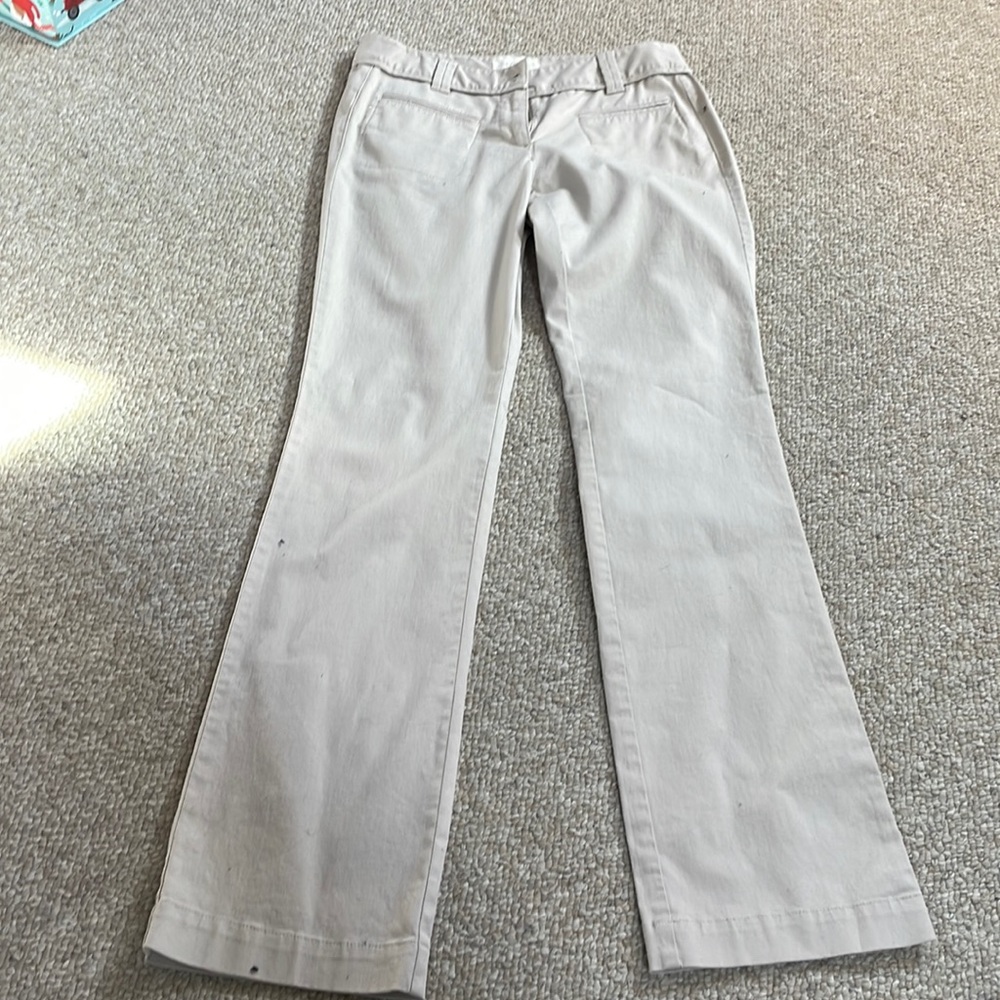 The loft beige cargo pant size 2